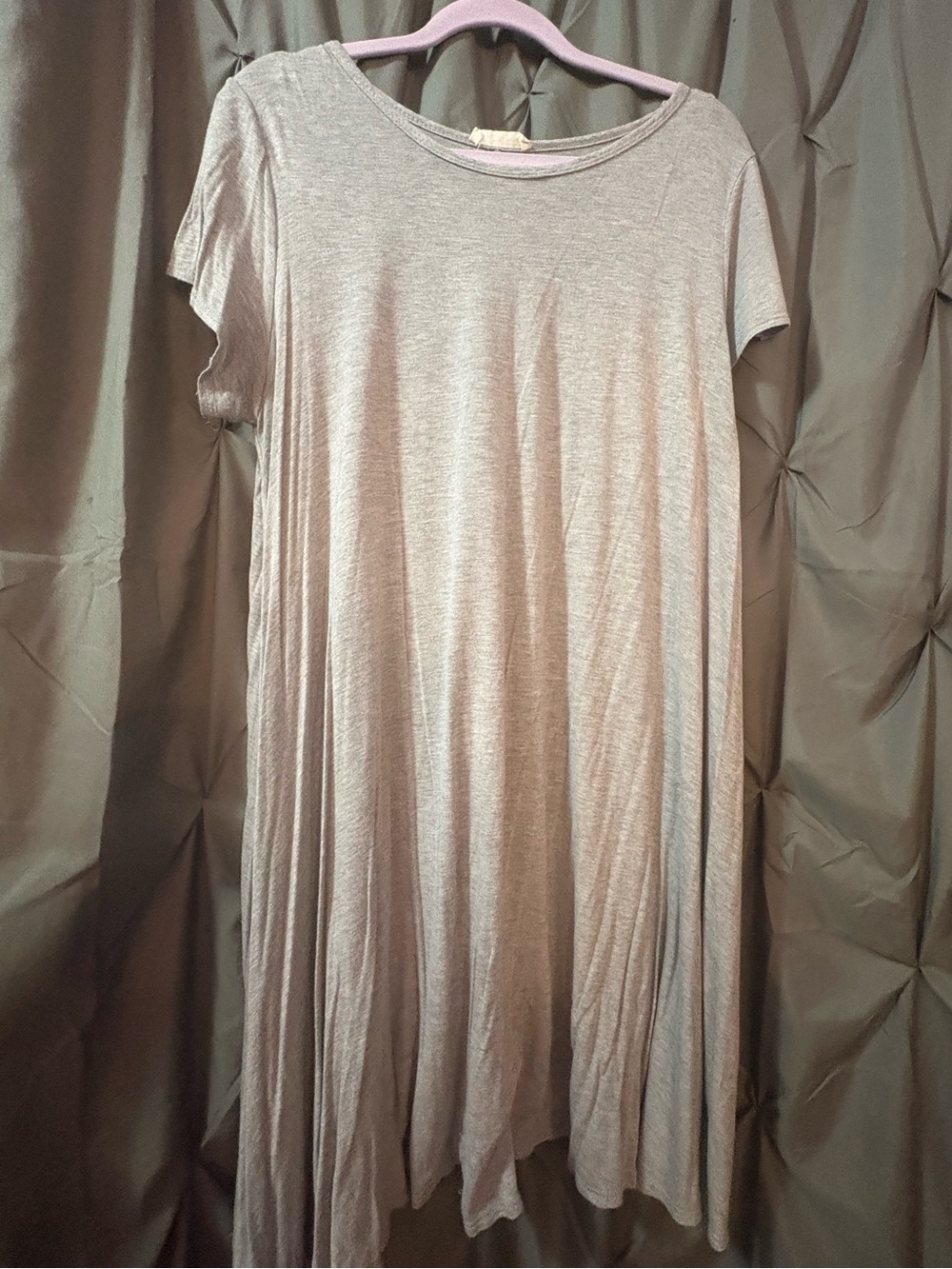 Light Gray Swing T-Shirt Dress